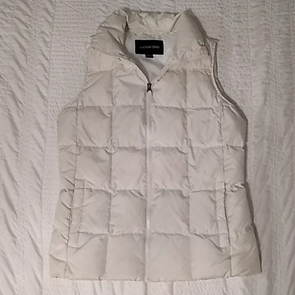 Land's End Cream Puffer Vest